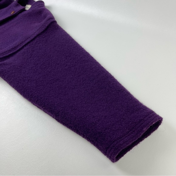 Vintage Eagles Eye Purple Wool Jacket Button Up Boiled Wool Womens Size 8 - Picture 7 of 12